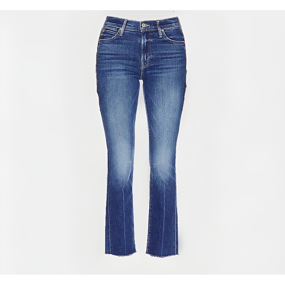 MOTHER The Rascal Ankle Fray Opposites Attract Blue Jeans Size 31 USA Made